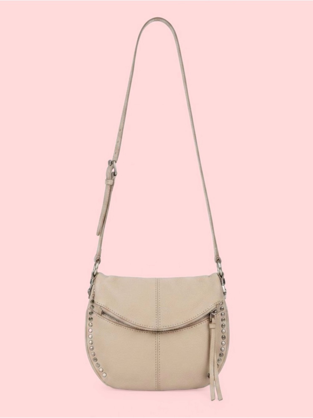 The Sak Beige Leather Crossbody Bag - Women Bags